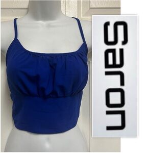 SARON Royal Blue Cropped Top